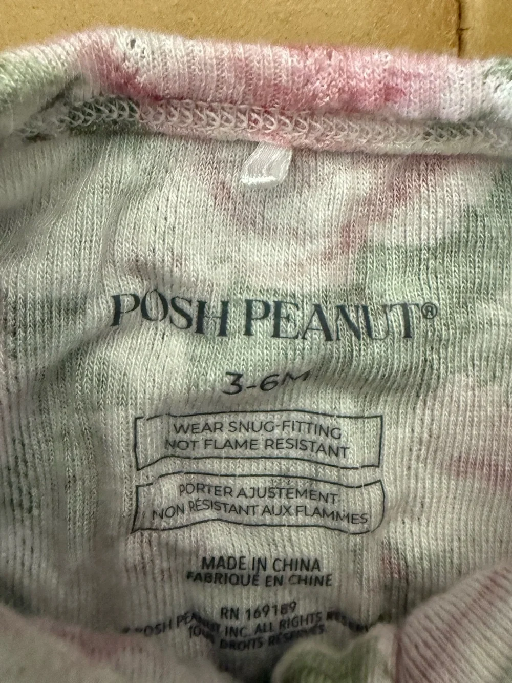 Posh Peanut Pointelle Rose Footie 3-6M